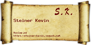 Steiner Kevin névjegykártya